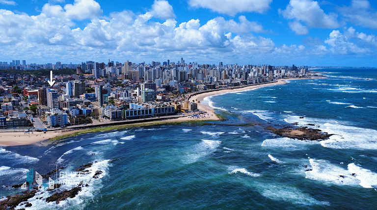 Vista Mar Apt na Orla em SSA